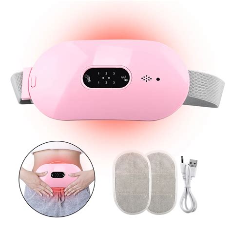 Portable Back Pain Massager Period Pain Relief Portable Device Women Period Menstrual Heating ...