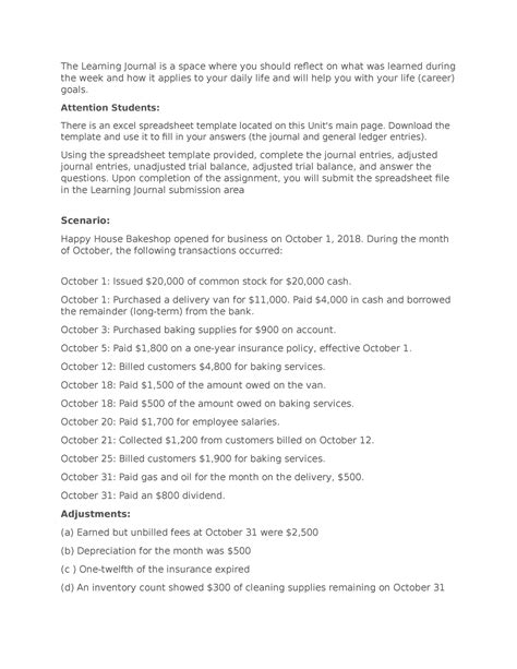 Written Assignment Biol The Learning Journal Is A Space Where