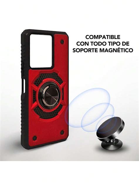 Funda Uso Rudo Para Moto Edge 50 Fusion con Anillo Capitán Mica HD