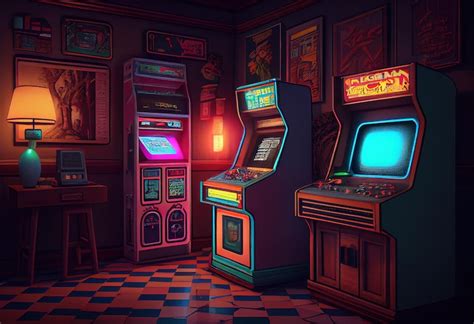 Premium Ai Image Arcade Video Games 80s 90s