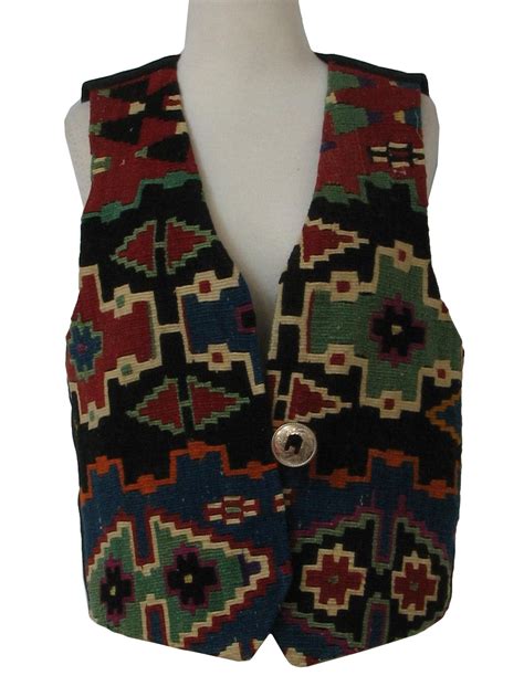 Eighties Missing Label Vest 80s Missing Label Womens Black Rust