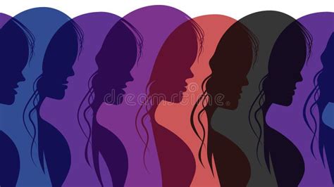 Profiles Of Two Beautiful Girls Stock Image Image Of Beautiful