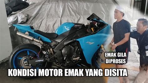 Kondisi Motor R1 Emak Gila Yang Disita Emak Gila Sedang Di Proses