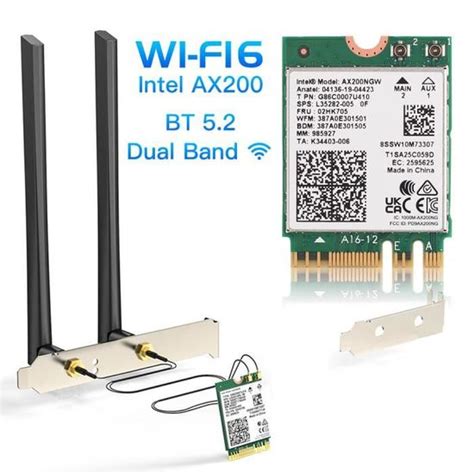 Avec Kit D Antenne Carte R Seau Wifi Intel Ax M Pour Touristes