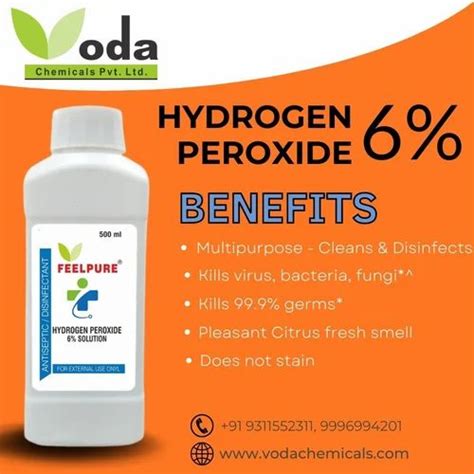 Hydrogen Peroxide Solution Hydrogen Peroxide 6 Solution Skin Antiseptic Manufacturer From