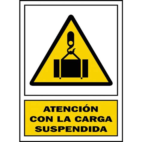 Señal Advertencia Castellano 297X210mm Carga Suspendida