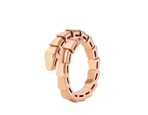 Rose Gold Serpenti Viper Ring With Ct Diamonds Bulgari Official Store