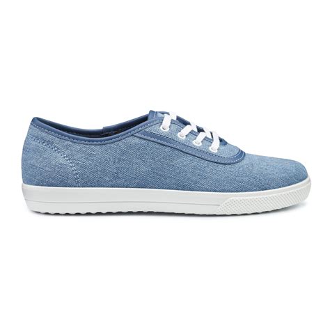 Light Denim Women’s Classic Cotton Canvas Shoe Mabel Shoes Hotter Uk