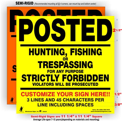 Posted Signs No Trespassing Signs