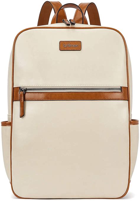 XICEN Laptop Backpack for Women Leather 15.6 inch Computer Backpack ...