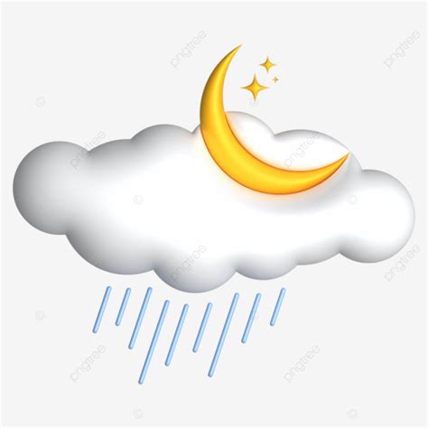 Gambar Clipart Awan Dan Setengah Bulan Awan Bulan Sabit Bulan Png