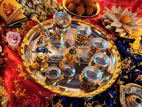 Mua Nobility Pooja Thali Set Gold And Silver Plated Puja Thali Inch