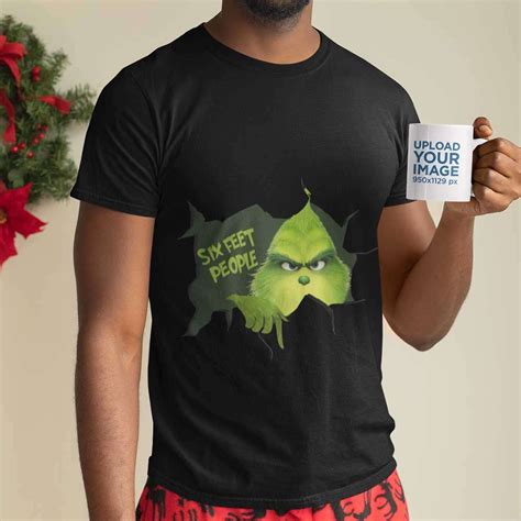 The Grinch Qurantine Six Feet People Christmas T Shirt