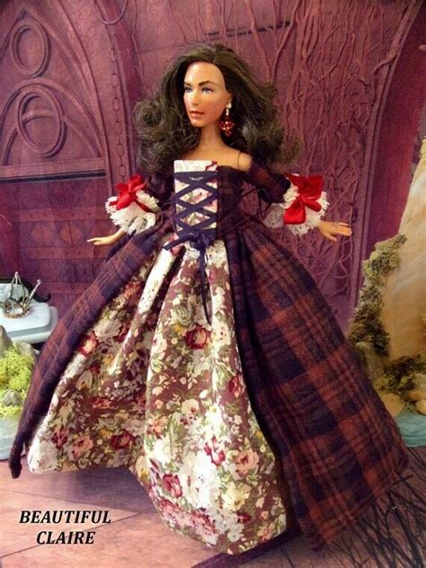 OOAK Outlander Claire Doll Inspired Scottish Gothic Figure Repaint Art