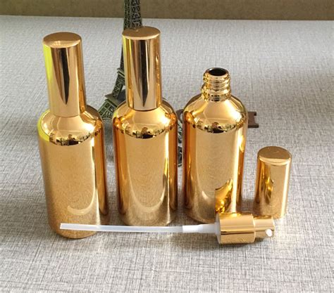 50pcs Wholesale 100ml High Temperature Gold Plated Lotion Bottle With