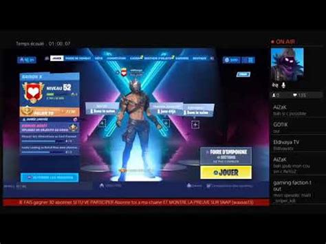 FORTNITE LIVE CONCOURS GAGNER 50 ABONNER RUSH LES PALIERS YouTube