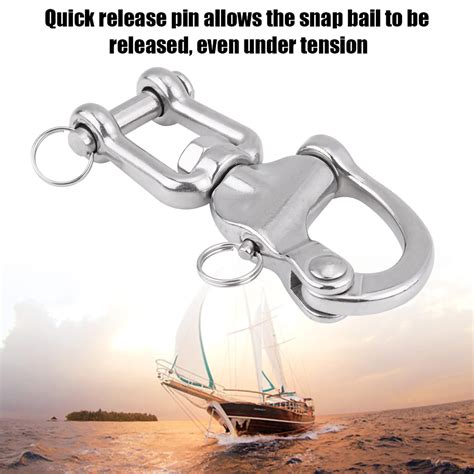 316 Stainless Steel Jaw Swivel Snap Shackle For Sailboat Spinnaker