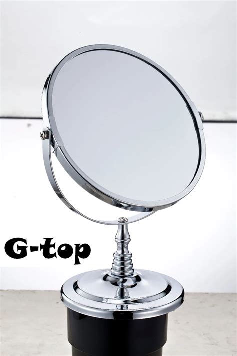 Bathroom Mirror 1X&2X Magnifying Stand 2Side Makeup Table Mirror Round ...