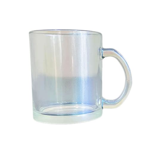 11oz Sublimatable Iridescent Glitter Glass Mug The Blank Stockpile