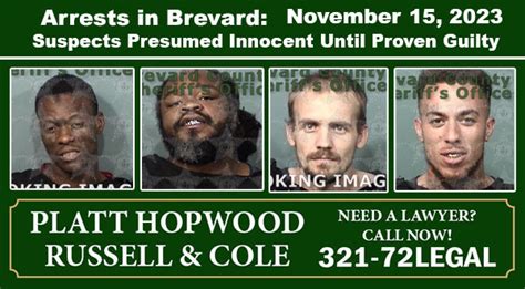 Arrests In Brevard County November 15 2023 Suspects Presumed Innocent Until Proven Guilty