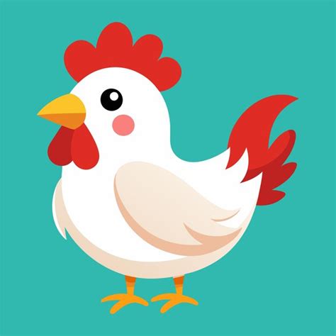 Vector Illustration Of Cute Cartoon Hen Premium Ai Generated Vector