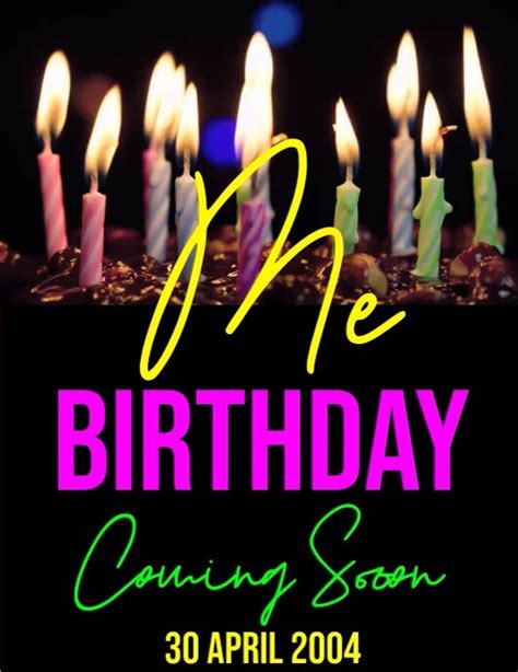 Birthday Coming Soon Flyer Template Postermywall