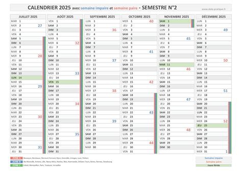 Calendrier 2025 Semaines Leta Shayna