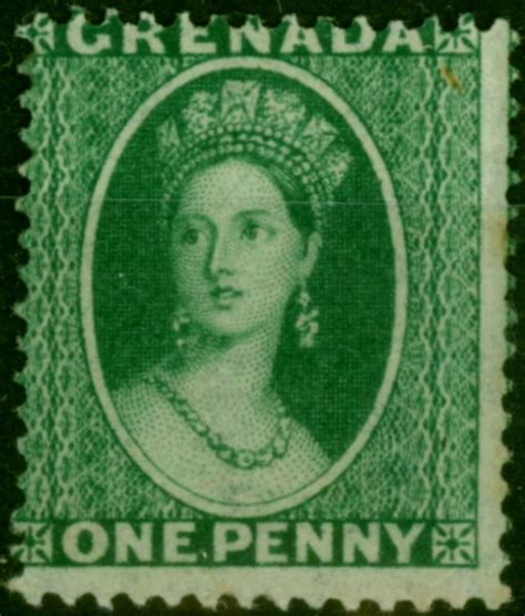 Grenada 1875 1d Green Sg14 P 14 Fine Lmm Stamps Empire Philatelists