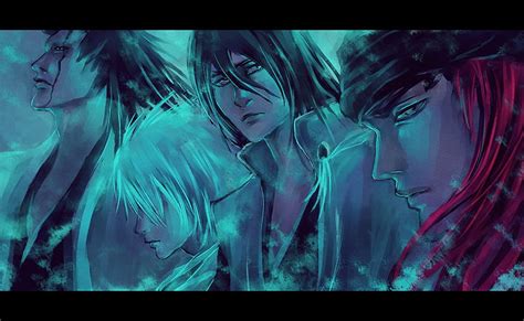 Soul Reapers Kuchiki Byakuya Toshiro White Hair Abarai Renji Renji Abarai Hd Wallpaper