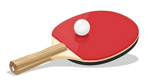 Premium Photo Red Table Tennis Racket With Ball On White Background