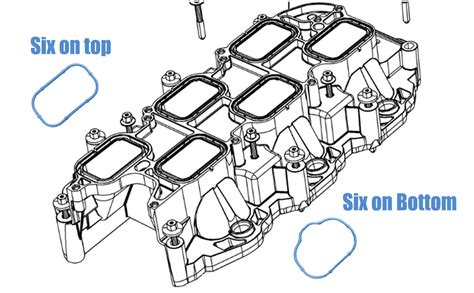 Amazon Intake Manifold Gaskets Lower Upper Gasket Plenum Set