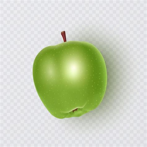 Premium Vector Green Apple Isolated On A White Backgroun Vector