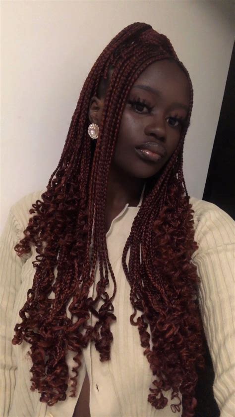 Vloids On Twitter Melanin Black Girl Red Hair Braids Curly White