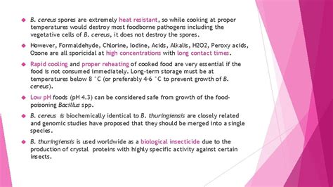 Enumeration Of Bacillus Cereus In Foods General Characteristics