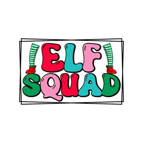 Premium Vector Retro Christmas Sublimation Tshirt Design Elf Squad