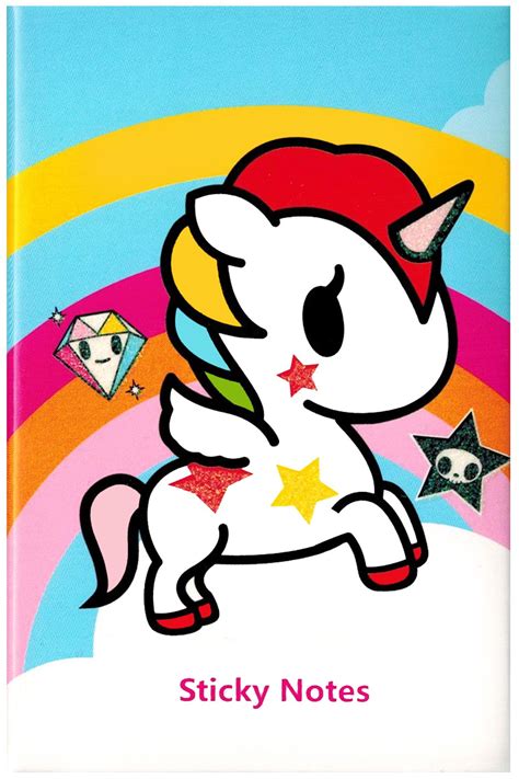 Tokidoki Unicorno Rainbow Sticky Memo Pad Booklet Tokidoki Unicorno