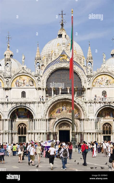 San Marco Cathedral Basilica Venice Stock Photo Alamy