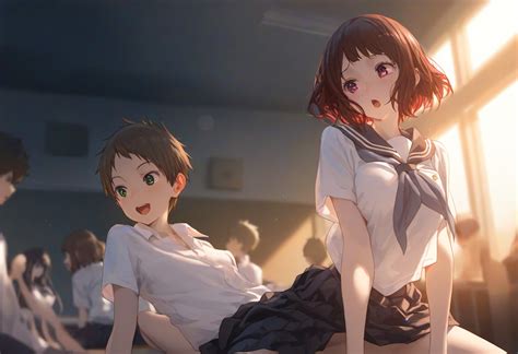 Rule 34 Ai Generated Brown Hair Classroom Fukube Satoshi Hyouka Ibara