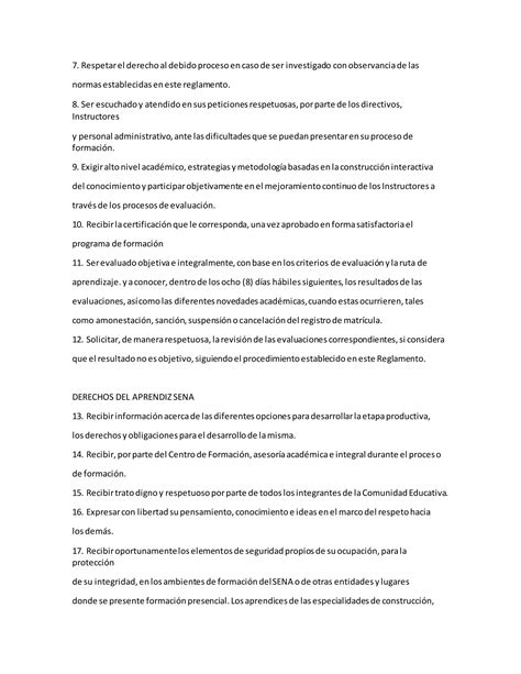 Derechos Y Deberes Del Aprendiz Sena Rsi Pdf