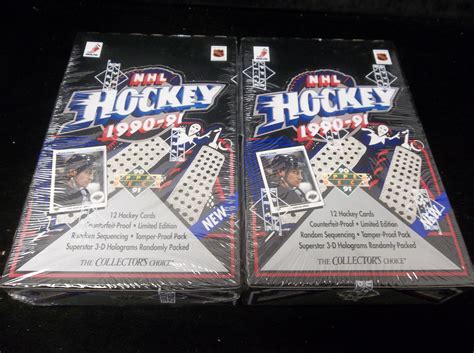 Lot Detail 1990 91 Upper Deck Hockey Low Series 2 Unopened Wax Boxes