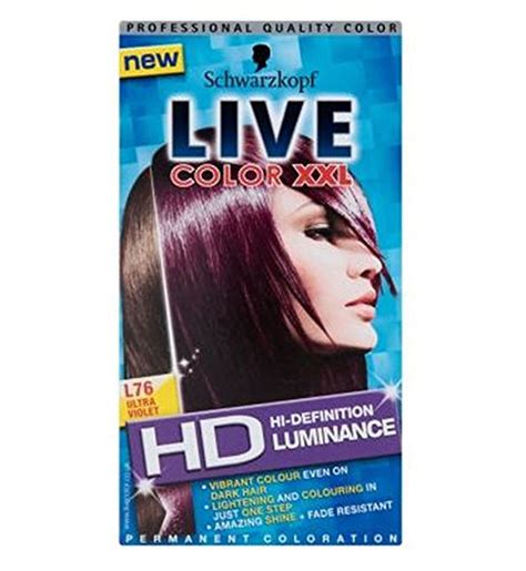 Schwarzkopf Live Xxl Hd Luminance Ultra Violet L76 Pack Of 2 Schwarzkopf Color Schwarzkopf