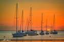 Sunset Over Biscayne Bay Sailboat Miami Florida | HDR Photography by Captain Kimo