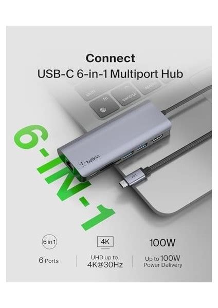 Usb C Hub 6 sı 1 Arada Çoklu Bağlantı Noktalı Adaptör Fiyatı