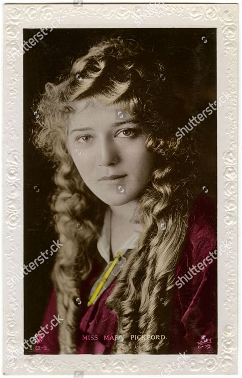 Mary Pickford 1892 1979 Canadianamerican Film Editorial Stock Photo