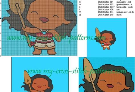 Chibi Moana Cross Stitch Pattern Free Cross Stitch Patterns Simple