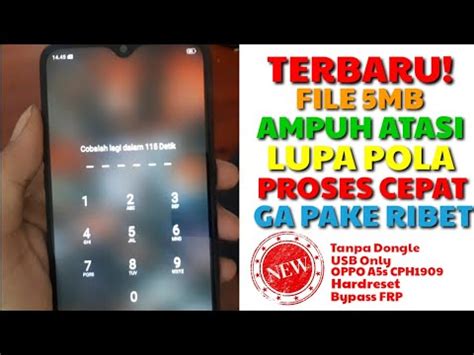 Cara Mengatasi Lupa Pola Sandi Pin Oppo A S Cph Cara Hardreset