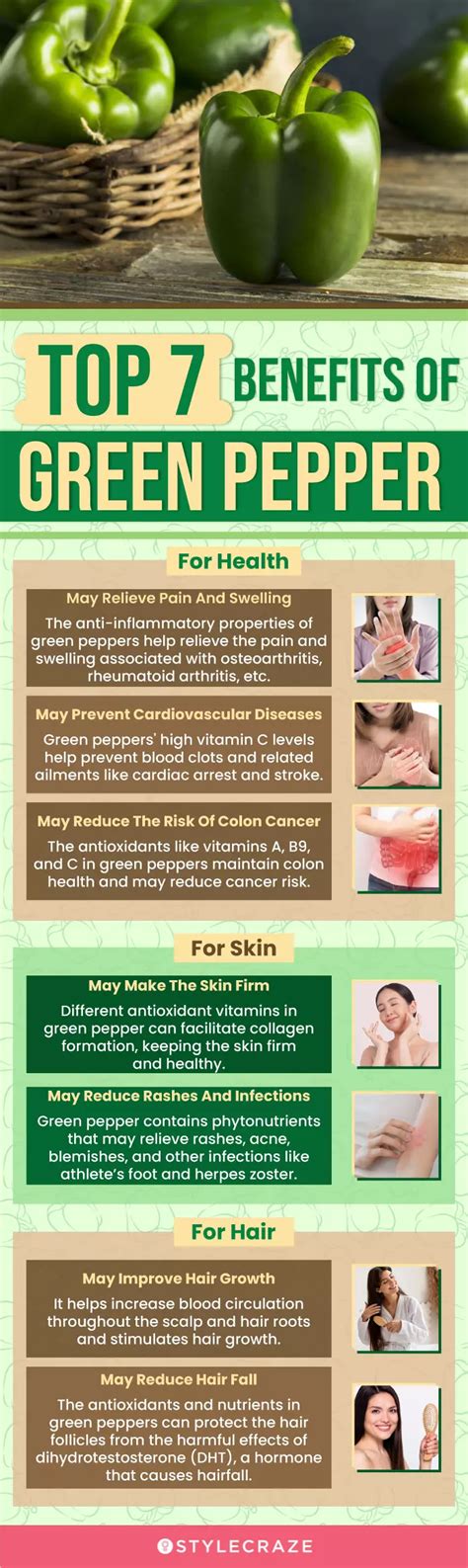 Best Benefits Of Green Pepper For Skin Hair And Health