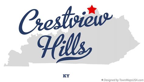 Map of Crestview Hills, KY, Kentucky