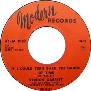 IF I COULD TURN BACK THE HANDS OF TIME VERNON GARRETT ヴァーノンギャレットSOUL