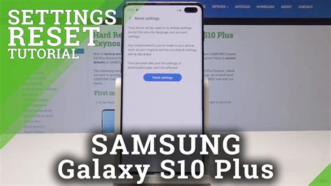 How To Reset Settings On Samsung Galaxy S10 Plus Restore Default Settings Youtube